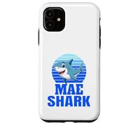 Custodia per iPhone 11 Mae Shark Family Reunion Squad Nome Cognome