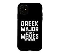 Custodia per iPhone 11 Maggiore greco di giorno Memes Night Studente di studi classici