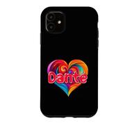 Custodia per iPhone 11 Maglietta con scritta "I Heart Love Dante" e nome colorato