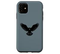 Custodia per iPhone 11 Majestic Raptor Black Silhouette Ali Diffusione Uccello Rapace