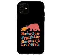 Custodia per iPhone 11 Mama Bear Protector Love Giver Mothers Day Groovy Stylish