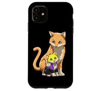 Custodia per iPhone 11 Mamma Gatta Queer Non Binaria Che Protegge Il Suo Piccolo