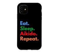 Custodia per iPhone 11 Mangia sonno ripetizione Aikido per gli amanti dell'Aikido