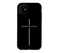 Custodia per iPhone 11 MARANATHA Citazione greca Vieni Signore con la croce di Gesù