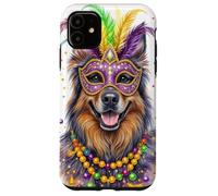 Custodia per iPhone 11 Mardi Gras Belgian Tervuren Dog