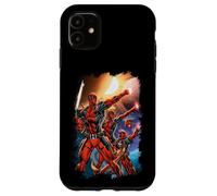 Custodia per iPhone 11 Marvel Deadpool Family Space Squad Distressed Comic Art
