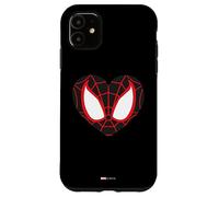 Custodia per iPhone 11 Marvel Spider-Man Miles Morales - Maschera a forma di cuore per San Valentino
