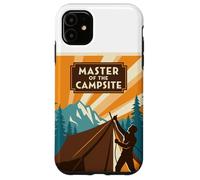 Custodia per iPhone 11 Master of the Campsite - Poster vintage con tenda e montagna