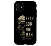Custodia per iPhone 11 Matthew 10:2 Fear God Not Man - Christian Faith Bible Gospel