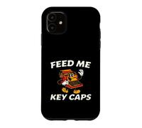 Custodia per iPhone 11 Mechanical Keyboard Feed Me Key Caps Retro Typist