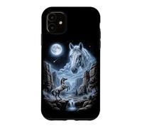 Custodia per iPhone 11 Meme bootleg retrò Appaloosa Horse Moon degli anni '90 Farm Horses