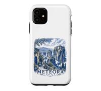 Custodia per iPhone 11 Meteora Grecia Monastero Vintage Viaggi Paesaggio Arte