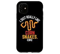 Custodia per iPhone 11 Mi piacciono davvero i serpenti di mais Ok! Umorismo del serpente di mais