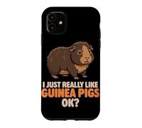 Custodia per iPhone 11 Mi piacciono davvero le cavie Ok Cute Teddy Guinea Pig