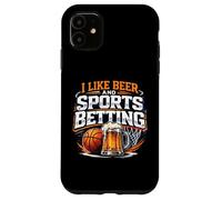 Custodia per iPhone 11 Mi piace la birra e le scommesse sportive Parlay Bere Basket