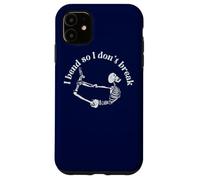 Custodia per iPhone 11 Mi piego per non rompere lo scheletro spirituale della meditazione yoga