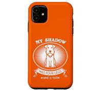Custodia per iPhone 11 Miniature Schnauzer My Dog is My Shadow Funny Pet Dog Lover