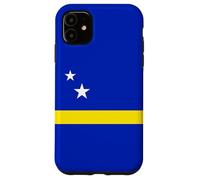 Custodia per iPhone 11 Minimal Curacao Flag Inspired Stars and Stripe Art