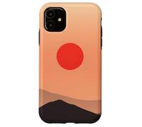 Custodia per iPhone 11 Minimal Desert Hills Sun Calm Horizon Paesaggio
