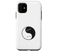 Custodia per iPhone 11 Minimalist Yin Yang Cats Art Design