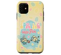 Custodia per iPhone 11 Minions Easter Spring Into Fun