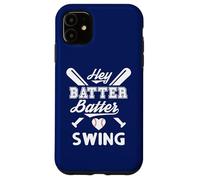 Custodia per iPhone 11 Mom Baseball Batter Batter Swing Hey Game Day Baseball Lover