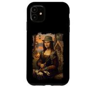 Custodia per iPhone 11 Mona Lisa Camping Fishing Holiday Canna Da Pesca Per