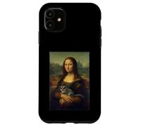 Custodia per iPhone 11 Mona Lisa Sugar Glider Funny Renaissance Art Proprietario di animali domestici