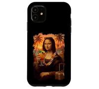 Custodia per iPhone 11 Mona Lisa Sulla Spiaggia Estiva Di Un Viaggio Cocktail In