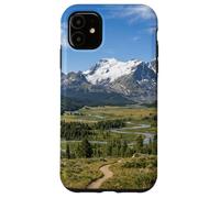 Custodia per iPhone 11 Montagne Rocciose Scenic Valley Fiume Paesaggio Grafico