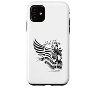 Custodia per iPhone 11 Morire con onore Warrior Angel Wings Skull