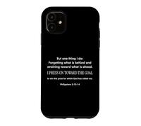 Custodia per iPhone 11 Motivational Christian Bible Verse Philippians 3 13-14 Faith