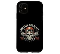 Custodia per iPhone 11 Moto vintage Live to Ride, Ride It Hard