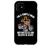 Custodia per iPhone 11 Motociclette Credere In Gesù Motociclista Ciclismo Cristiano