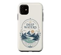 Custodia per iPhone 11 Mountain River Faith Verse Deep Waters Comfort Citazione