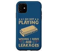 Custodia per iPhone 11 Musica I am not playing wrong I Have Air Leakages Harmonica