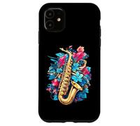 Custodia per iPhone 11 Musicista ispirato al jazz amante del sax