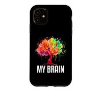 Custodia per iPhone 11 My Brain Tree Rainbow Splash Neurodivergente Adulto