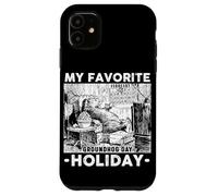 Custodia per iPhone 11 My Favorite Holiday Groundhog Funny Groundhog Day