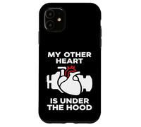 Custodia per iPhone 11 My Other Heart Is Under The Hood Quote