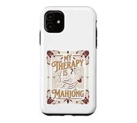 Custodia per iPhone 11 My Therapy Is Mahjong Player Tile Game Art