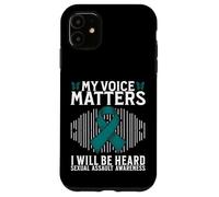 Custodia per iPhone 11 My Voice Matters Support Sexual Assault Awareness Gifts