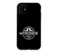 Custodia per iPhone 11 Mykonos Grecia City Travel Iconic Chiese Design