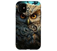 Custodia per iPhone 11 Mystical Fantasy Owl - Magico bosco Steampunk Art