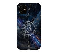 Custodia per iPhone 11 Mystical Sun Moon Nebula Art Cosmic Harmony Design