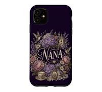 Custodia per iPhone 11 Nana Floral Hummingbird Garden Nonna Lavanda Bloom