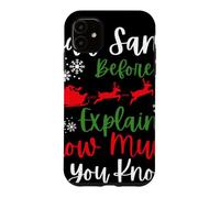 Custodia per iPhone 11 Natale Caro Babbo Natale prima di spiegare quanto ne sai?