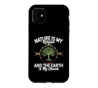 Custodia per iPhone 11 Nature Is My Religion Earth Is My Church Native American Day