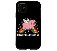 Custodia per iPhone 11 Nessuno crede in me Stelle di maiale alato