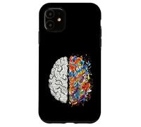 Custodia per iPhone 11 neurologo, cervello, sinistra, e, destra, pensare, creatività, concetto